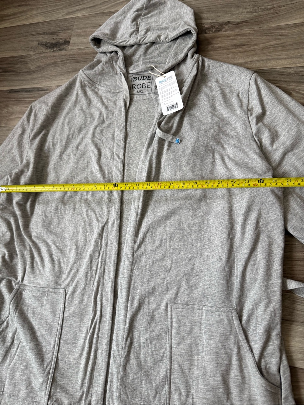 NWT Dude Robe Gray Robe Size Large/Extra Large - Picture 7 of 9